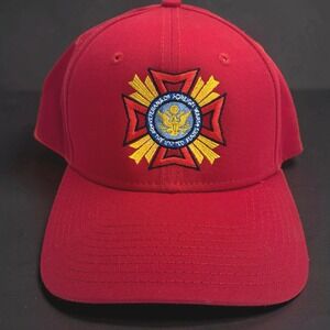 New Era Hat Mens OSFM Red Excellent VFW Post 2799 9FORTY Adjustable Cap